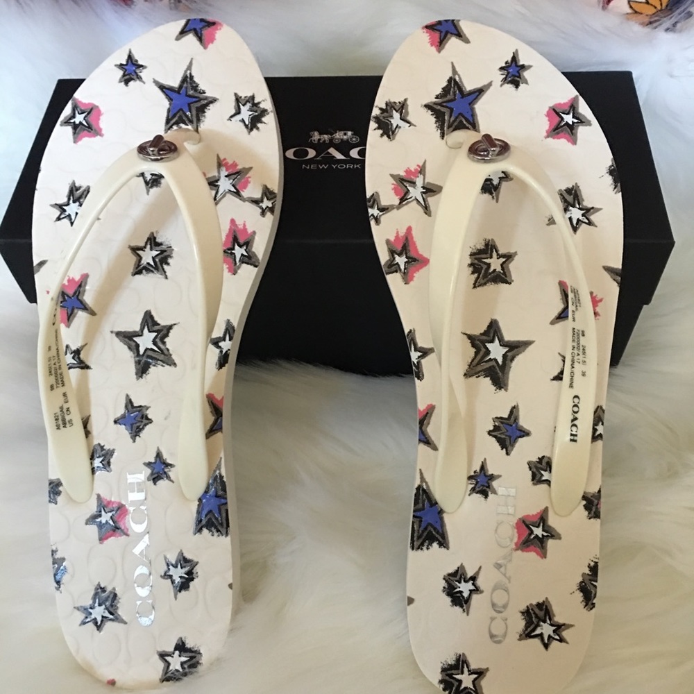 Coach Abagail Star Rubber Sandals Size 9